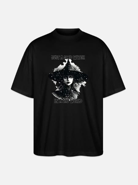 Noita, hyvä noita paha maailma - Stanley/Stella Blaster 2.0 Unisex Oversized Luomu T-paita - musta