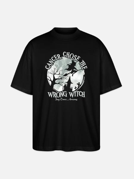 Cancer Witch White Lung Cancer - Stanley/Stella Oversized Unisex Organic T-shirt Blaster 2.0 - black