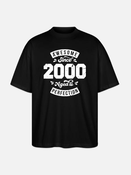 Millésime 2000 anniversaire - rétro 2000 - T-shirt bio Blaster 2.0 coupe oversize Stanley/Stella Unisexe - noir