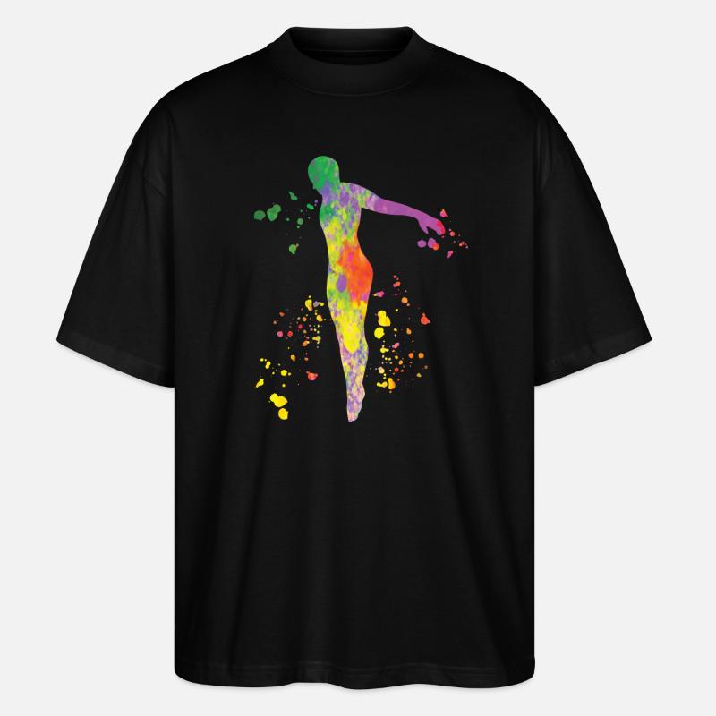 Plongeon, Saut artistique, Plongeon synchronisé - T-shirt bio Blaster 2.0 coupe oversize Stanley/Stella Unisexe - noir