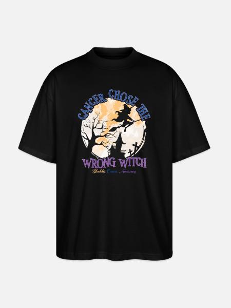 Cancer, Witch, Calendula, Bladder Cancer - Stanley/Stella Oversized Unisex Organic T-shirt Blaster 2.0 - black