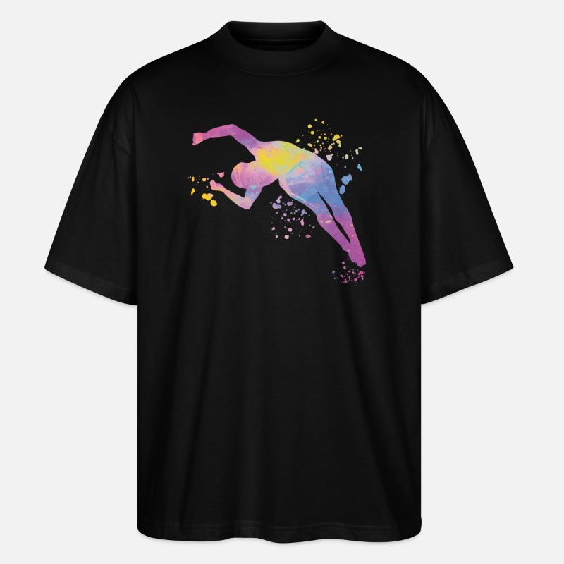 Turmspringen Synchronspringen Kunstspringen - Stanley/Stella Oversized Unisex Bio T-Shirt Blaster 2.0 - Schwarz