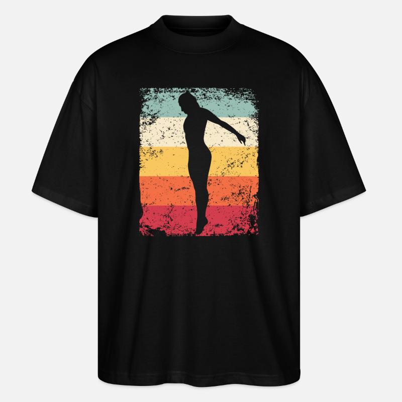 Turmspringen Kunstspringen Synchronspringen - Stanley/Stella Oversized Unisex Bio T-Shirt Blaster 2.0 - Schwarz