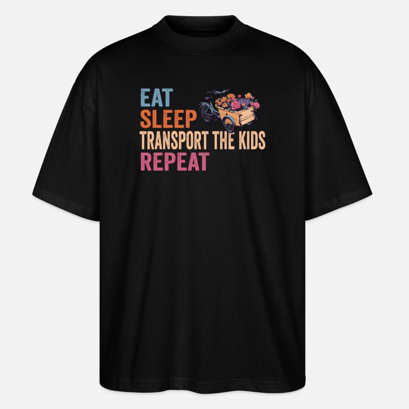 Vélo cargo Eat Sleep Repeat - T-shirt bio Blaster 2.0 coupe oversize Stanley/Stella Unisexe - noir