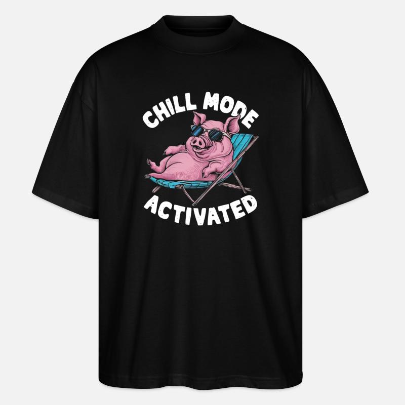 Chill Mode Activated - Stanley/Stella Oversized Unisex Organic T-shirt Blaster 2.0 - black