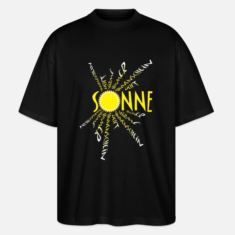Sonne Sonnenschein - Stanley/Stella Oversized Unisex Bio T-Shirt Blaster 2.0 - Schwarz