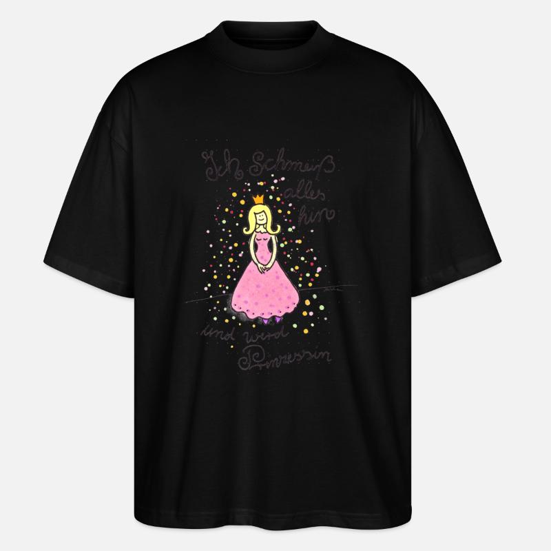 Prinzessin - Stanley/Stella Oversized Unisex Bio T-Shirt Blaster 2.0 - Schwarz