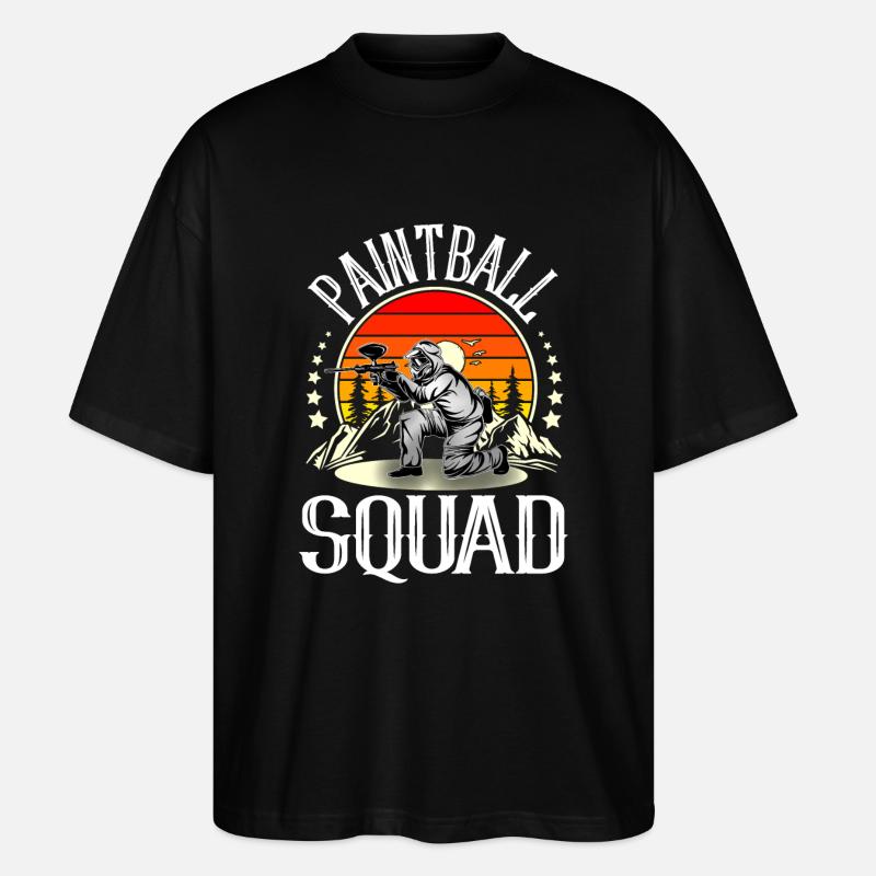 Paintball Squad - Stanley/Stella Oversized Unisex Bio T-Shirt Blaster 2.0 - Schwarz