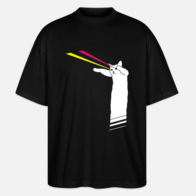 LaserLolCat - Stanley/Stella Oversized Unisex Bio T-Shirt Blaster 2.0 - Schwarz