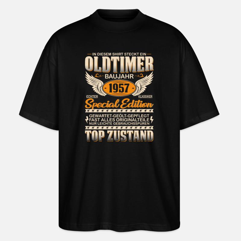 1957 Klassiker - Stanley/Stella Oversized Unisex Bio T-Shirt Blaster 2.0 - Schwarz