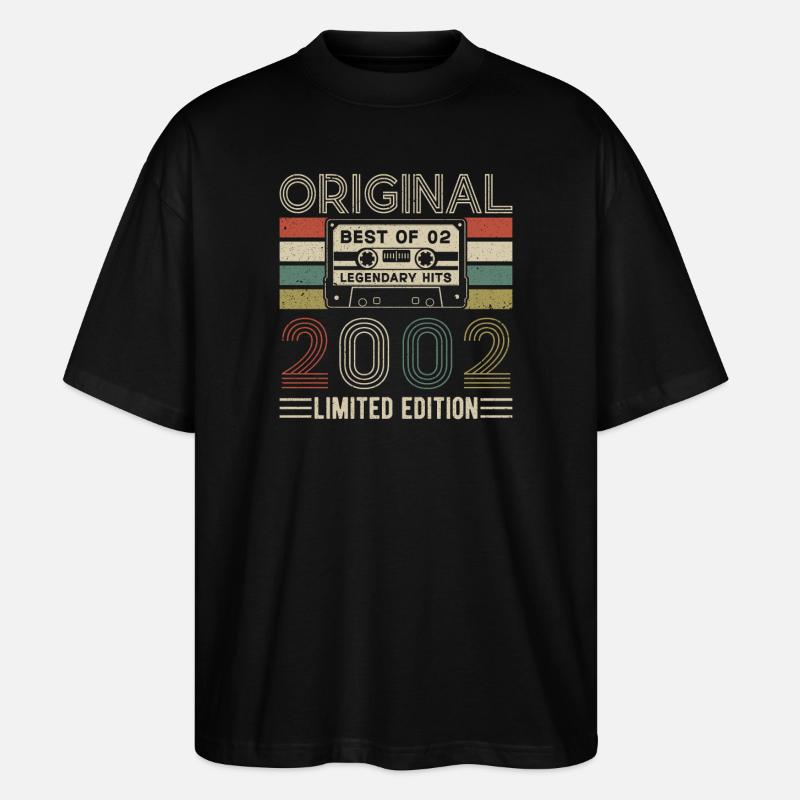 Légendes du millésime 2002 - T-shirt bio Blaster 2.0 coupe oversize Stanley/Stella Unisexe - noir