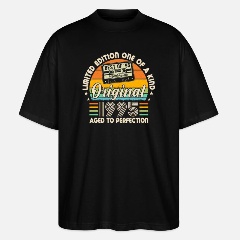 Legenden von '95 - Stanley/Stella Oversized Unisex Bio T-Shirt Blaster 2.0 - Schwarz