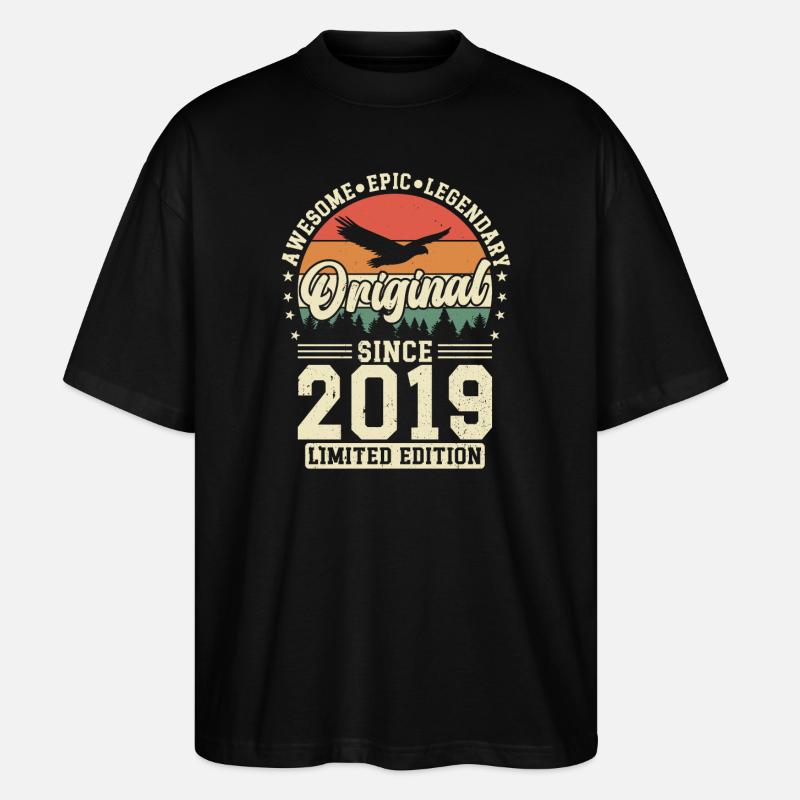 Jubiläumsfreude 2019 - Stanley/Stella Oversized Unisex Bio T-Shirt Blaster 2.0 - Schwarz