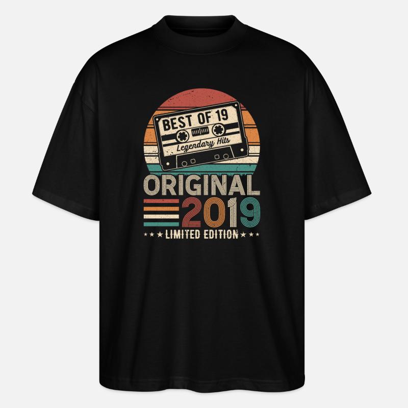 Jubiläumsfreude 2019 - Stanley/Stella Oversized Unisex Bio T-Shirt Blaster 2.0 - Schwarz
