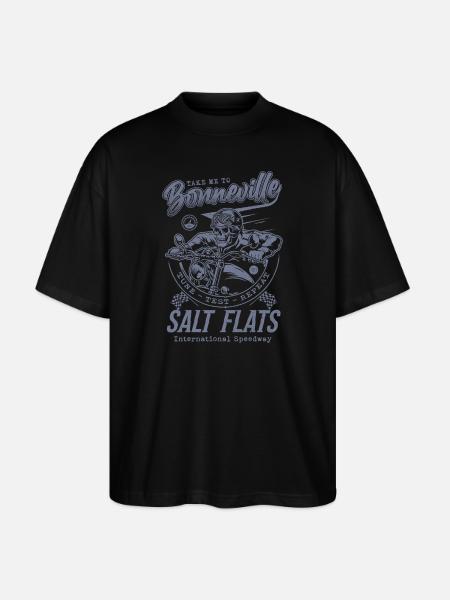 Bonneville Salt Flats Motorcycle Racing Vintage - Stanley/Stella Oversized Unisex Organic T-shirt Blaster 2.0 - black