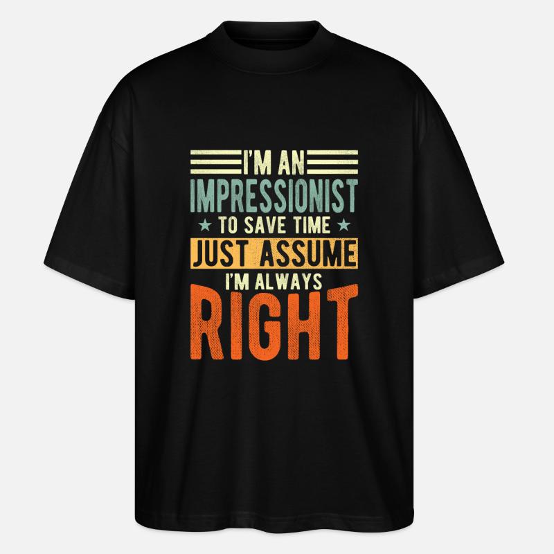 Impressionist - Stanley/Stella Oversized Unisex Organic T-shirt Blaster 2.0 - black