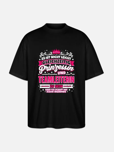 Princess and team leader - Stanley/Stella Oversized Unisex Organic T-shirt Blaster 2.0 - black