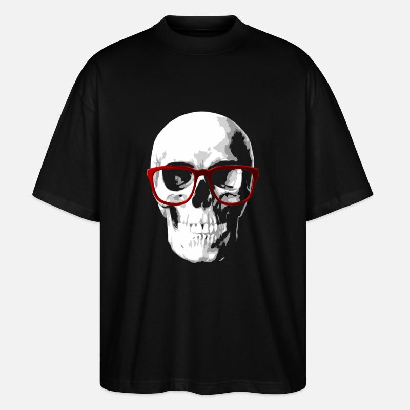 Nerd skull for geeks - Stanley/Stella Oversized Unisex Organic T-shirt Blaster 2.0 - black