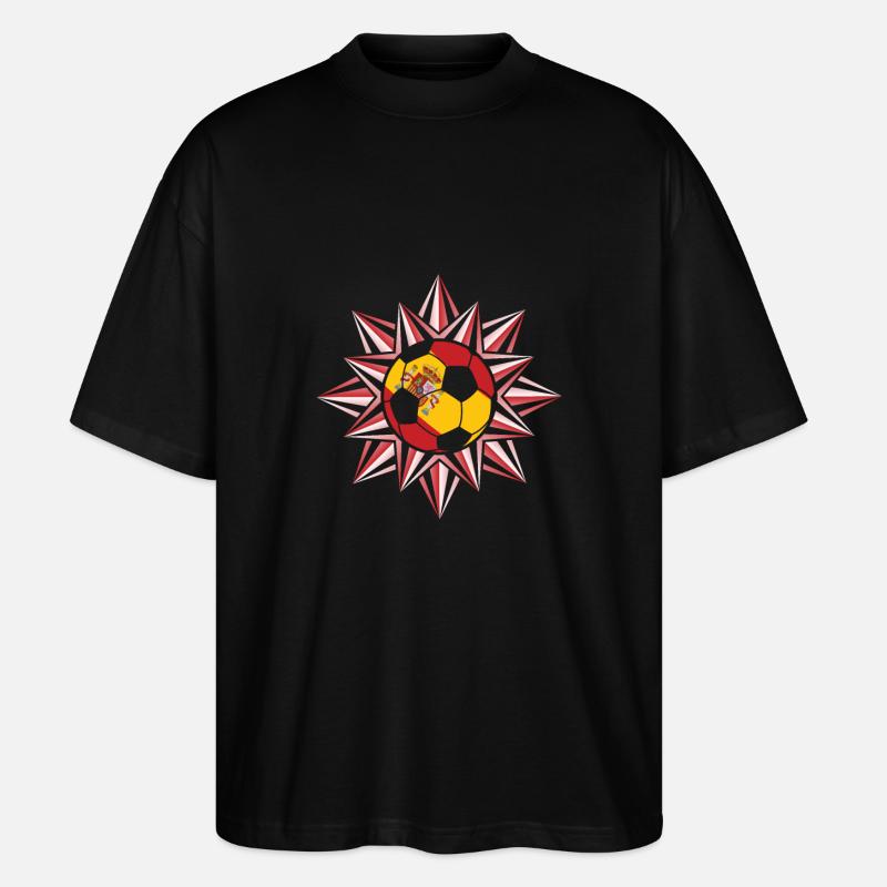 Fußball Spanien - Stanley/Stella Oversized Unisex Bio T-Shirt Blaster 2.0 - Schwarz