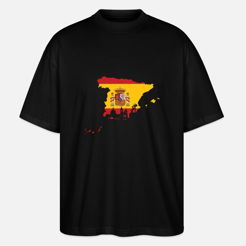 Spanische flagge - Stanley/Stella Oversized Unisex Bio T-Shirt Blaster 2.0 - Schwarz