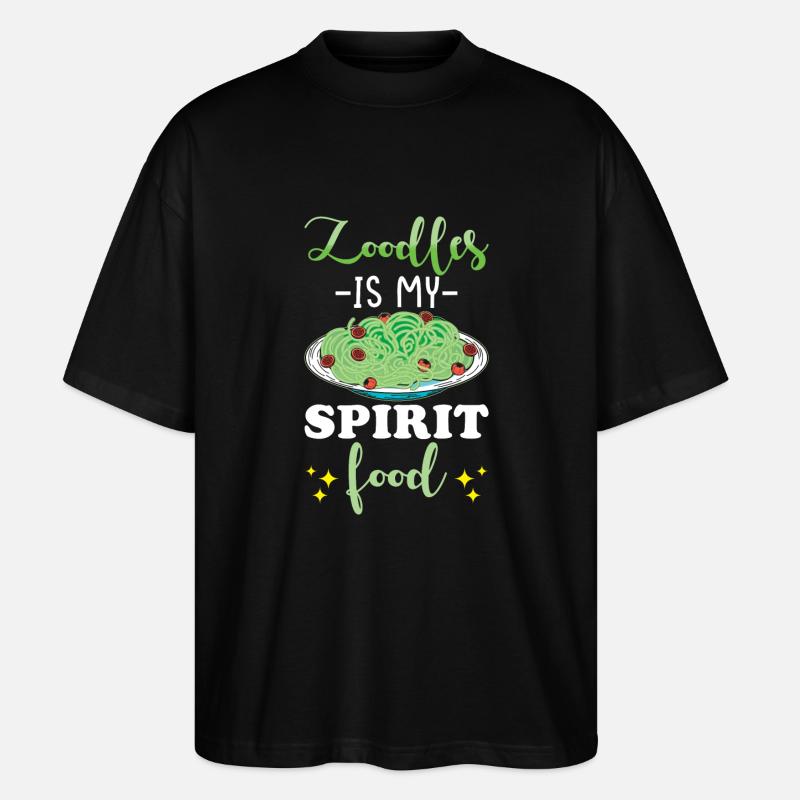 Zoodles Zucchini Pasta Spruch - Stanley/Stella Oversized Unisex Bio T-Shirt Blaster 2.0 - Schwarz