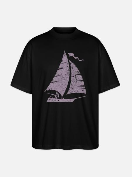 Sailboat Sailing Sailors - Stanley/Stella Oversized Unisex Organic T-shirt Blaster 2.0 - black