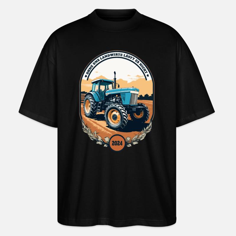 Landwirte 2024 - Stanley/Stella Oversized Unisex Bio T-Shirt Blaster 2.0 - Schwarz