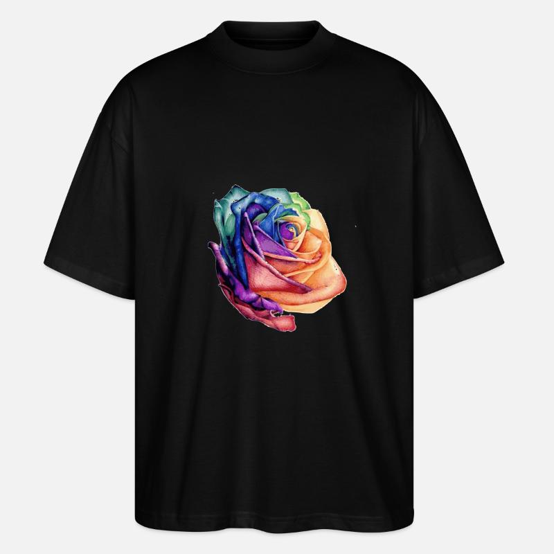 rose couleurs - T-shirt bio Blaster 2.0 coupe oversize Stanley/Stella Unisexe - noir