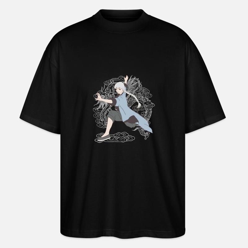 Tai Chi Kung-Fu-Mädchen - Stanley/Stella Oversized Unisex Bio T-Shirt Blaster 2.0 - Schwarz