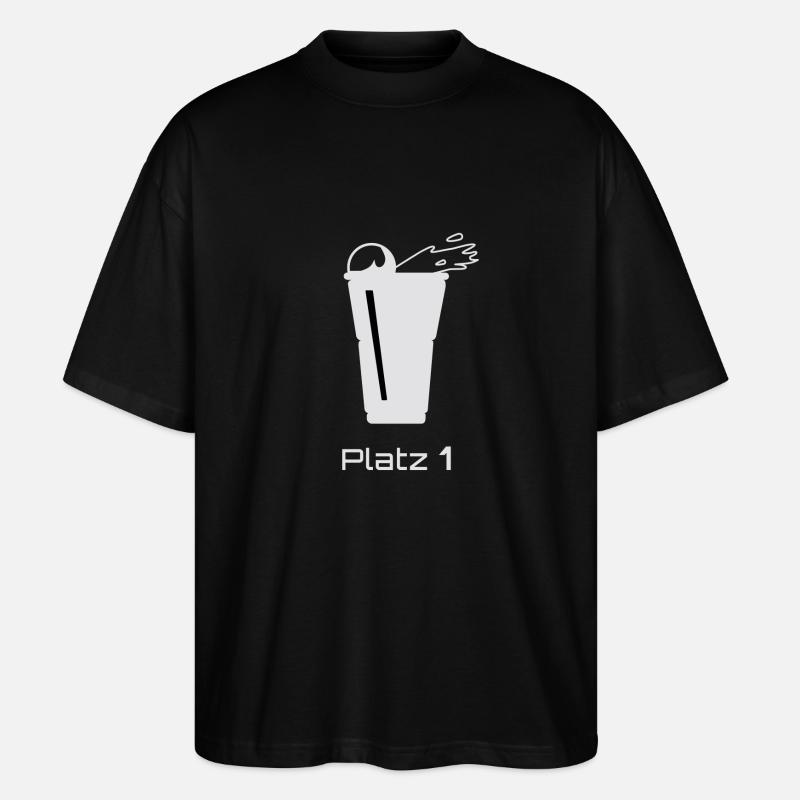 Beerpong Platz 1 - Stanley/Stella Oversized Unisex Bio T-Shirt Blaster 2.0 - Schwarz