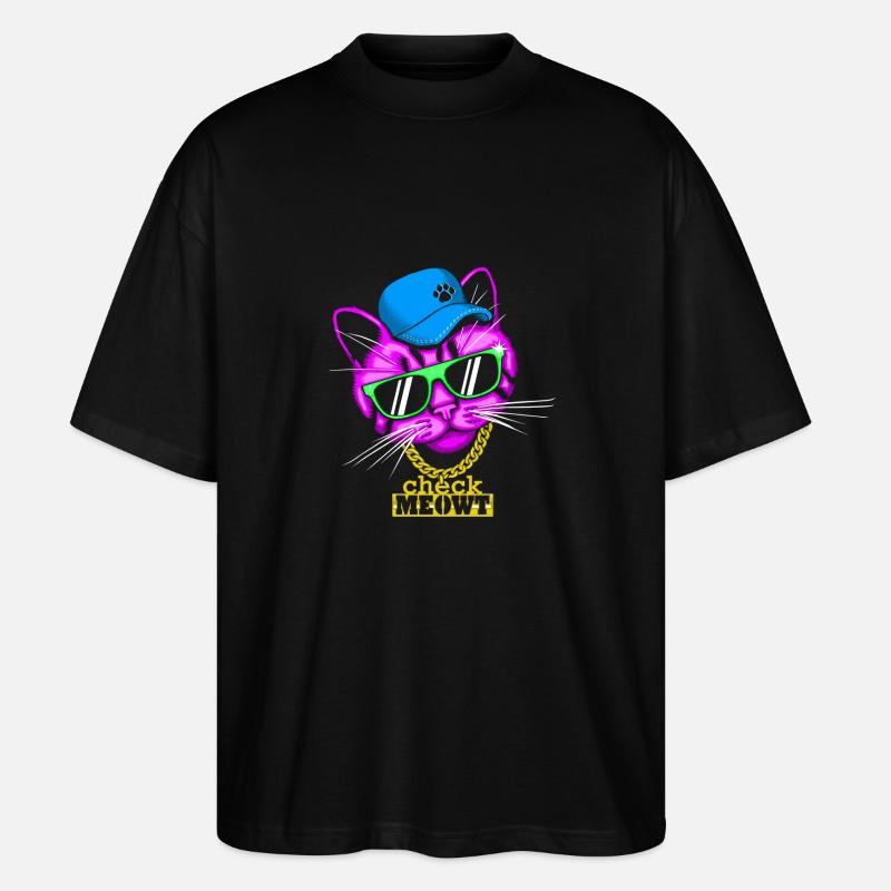 Check meowt - Stanley/Stella Oversized Unisex Bio T-Shirt Blaster 2.0 - Schwarz