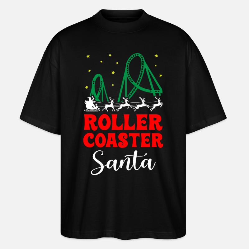 Roller Coaster Santa - Stanley/Stella Oversized Unisex Bio T-Shirt Blaster 2.0 - Schwarz