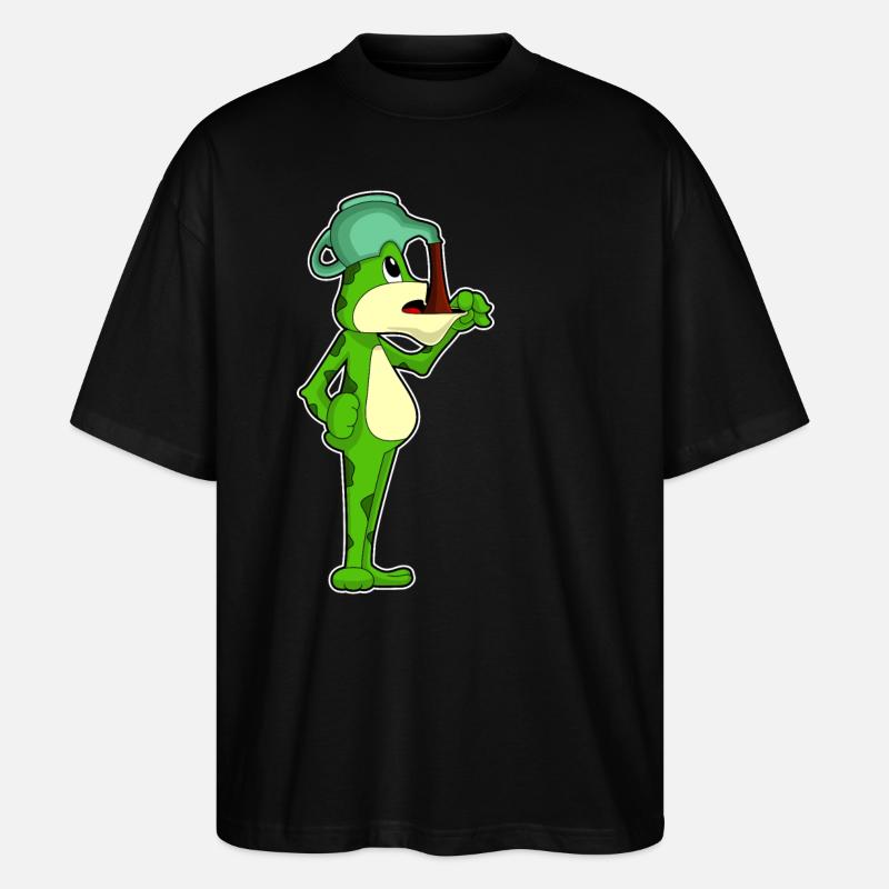Cafetière grenouille - T-shirt bio Blaster 2.0 coupe oversize Stanley/Stella Unisexe - noir