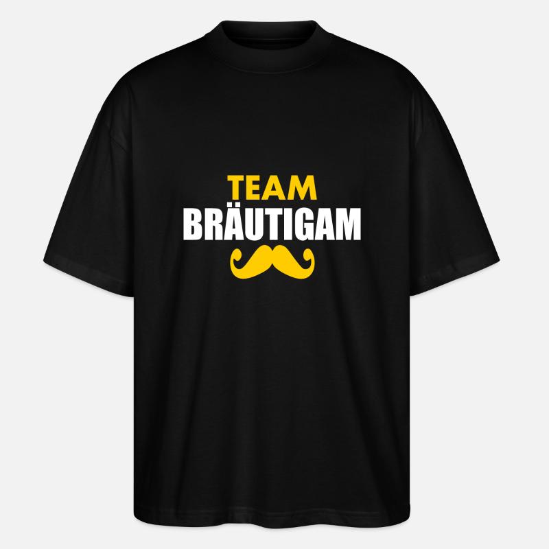 Team bräutigam - Stanley/Stella Oversized Unisex Bio T-Shirt Blaster 2.0 - Schwarz