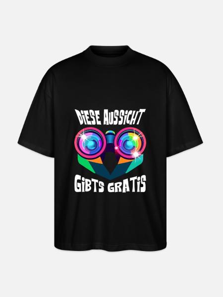 This view is free ! - Stanley/Stella Oversized Unisex Organic T-shirt Blaster 2.0 - black