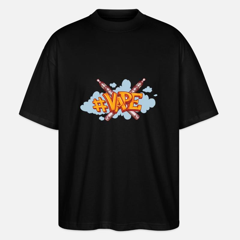 Vaper mit Qualm - Stanley/Stella Oversized Unisex Bio T-Shirt Blaster 2.0 - Schwarz