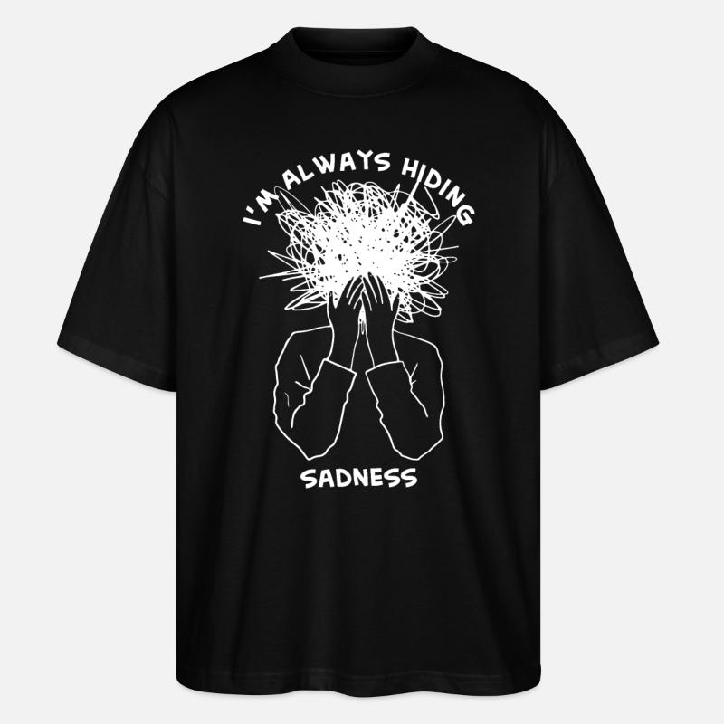 Tristesse cachant graphique - T-shirt bio Blaster 2.0 coupe oversize Stanley/Stella Unisexe - noir