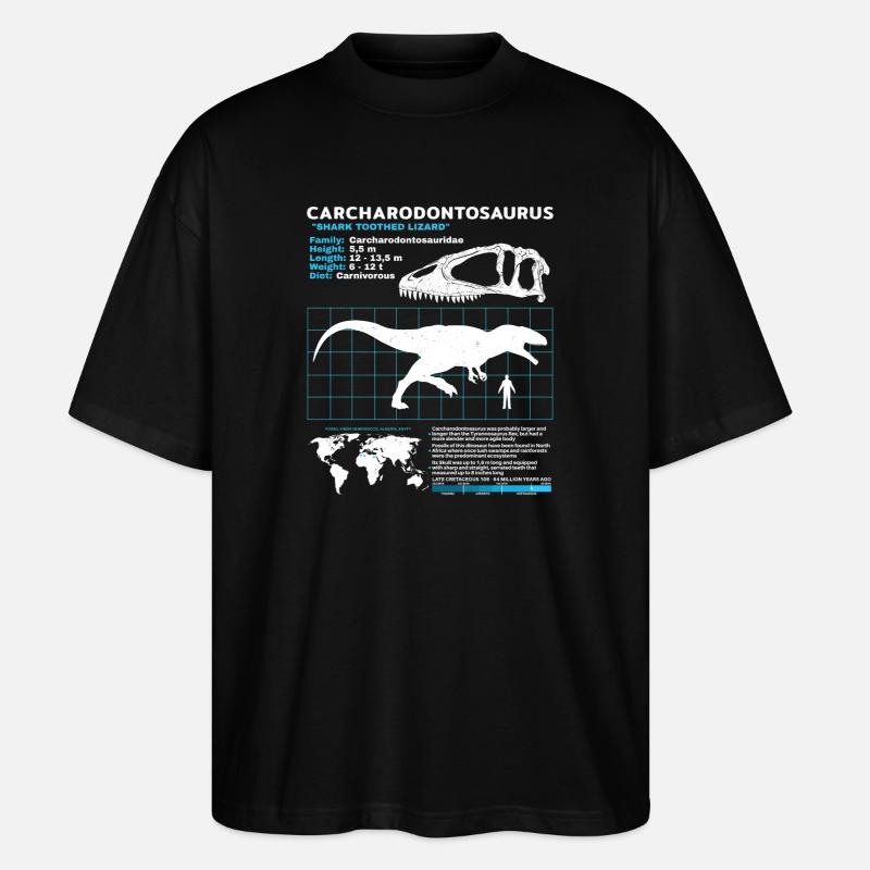 Carcharodontosaurus Datasheet - Stanley/Stella Oversized Unisex Organic T-shirt Blaster 2.0 - black