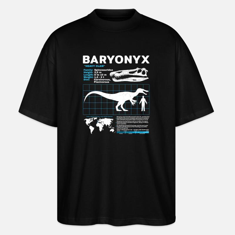 Baryonyx Datenblatt - Stanley/Stella Oversized Unisex Bio T-Shirt Blaster 2.0 - Schwarz