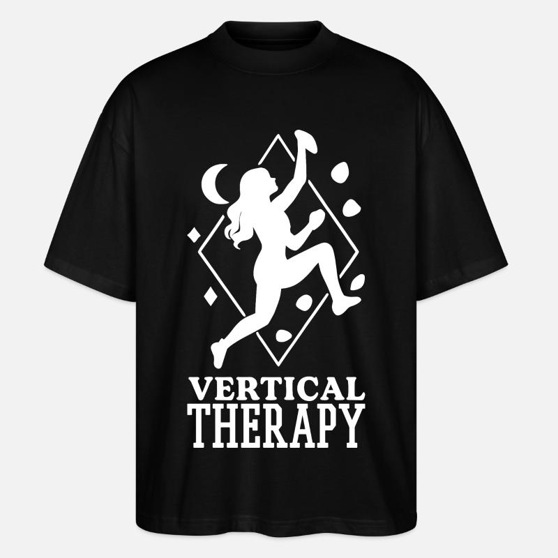 Vertical Therapy: Bouldern & Klettern Boho Design - Stanley/Stella Oversized Unisex Bio T-Shirt Blaster 2.0 - Schwarz