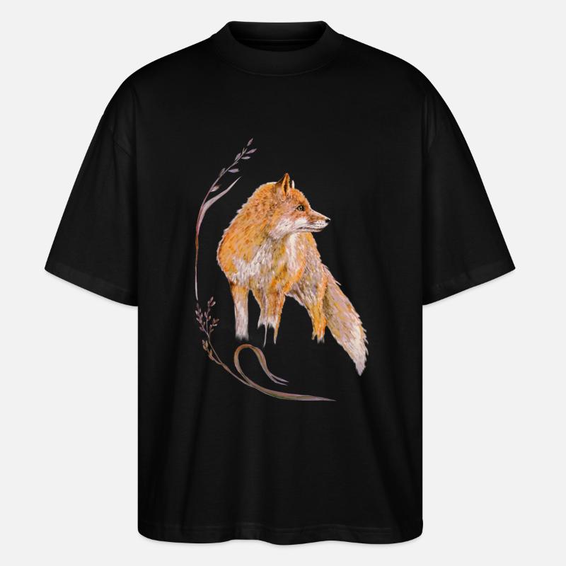 Fuchs - Stanley/Stella Oversized Unisex Bio T-Shirt Blaster 2.0 - Schwarz