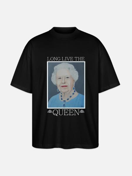 Reine d'Angleterre Elisabeth - Idée cadeau - T-shirt bio Blaster 2.0 coupe oversize Stanley/Stella Unisexe - noir
