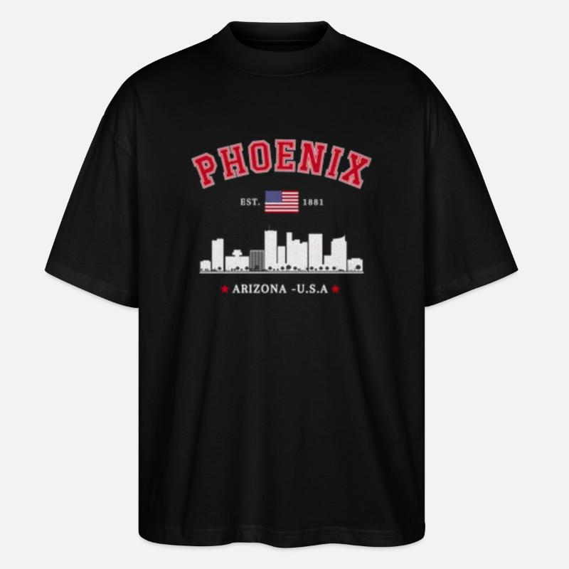 Phoenix Arozonta Est 1881 - T-shirt bio Blaster 2.0 coupe oversize Stanley/Stella Unisexe - noir