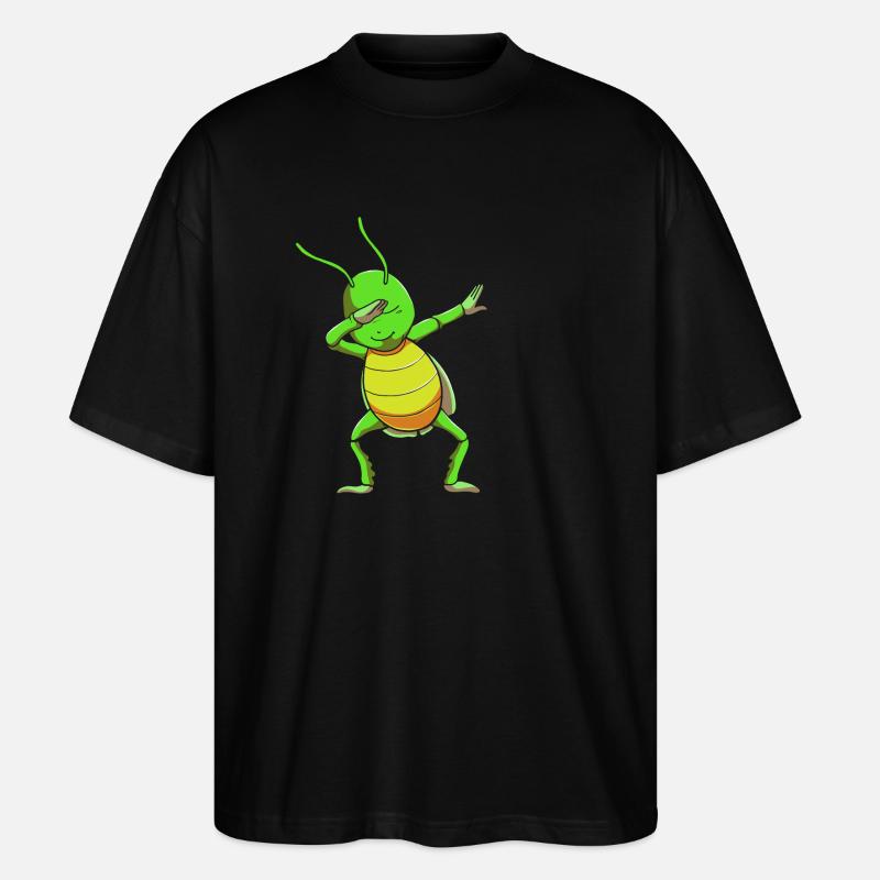 Grashüpfer Heuschrecke - Stanley/Stella Oversized Unisex Bio T-Shirt Blaster 2.0 - Schwarz