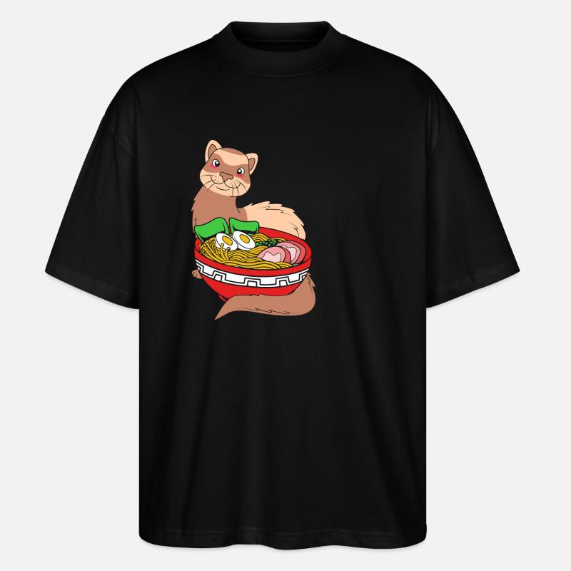 Frettchen - Stanley/Stella Oversized Unisex Bio T-Shirt Blaster 2.0 - Schwarz
