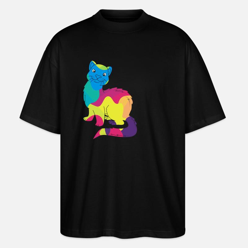 Frettchen - Stanley/Stella Oversized Unisex Bio T-Shirt Blaster 2.0 - Schwarz