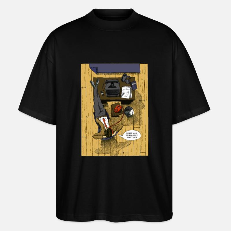 Beschäftigter Mann - Stanley/Stella Oversized Unisex Bio T-Shirt Blaster 2.0 - Schwarz