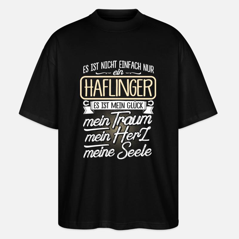 HAFLINGER - Herz - Stanley/Stella Oversized Unisex Bio T-Shirt Blaster 2.0 - Schwarz