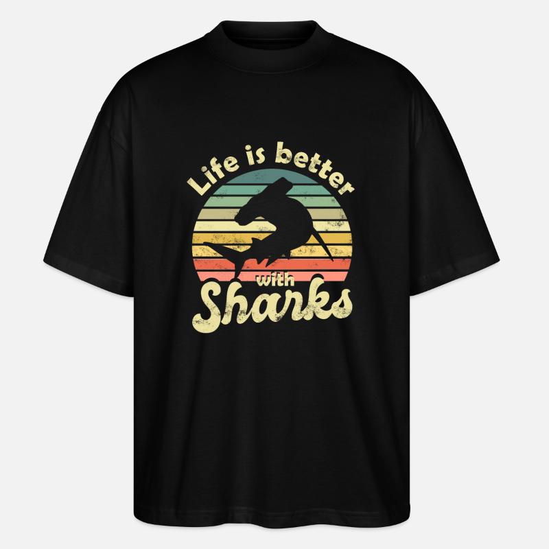 Requin-marteau Requin - T-shirt bio Blaster 2.0 coupe oversize Stanley/Stella Unisexe - noir