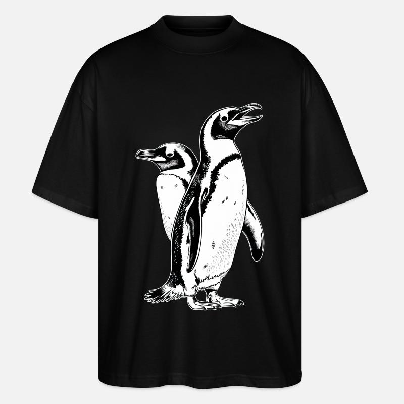 Pinguin - Stanley/Stella Oversized Unisex Bio T-Shirt Blaster 2.0 - Schwarz